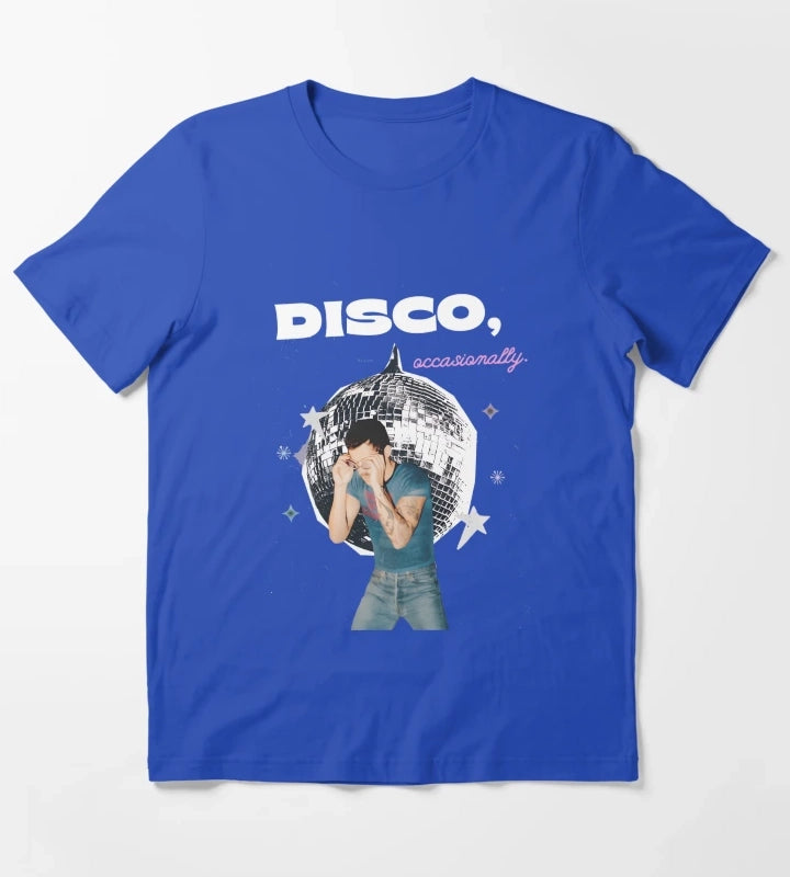 Disco Occasionally Music Harry Styles Kiss All The time T-Shirt Blue
