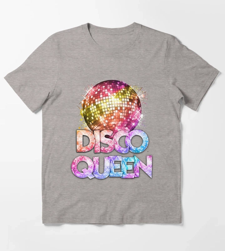 Disco Queen 70s Disco Themed Vintage Seventies Costume T-Shirt Heather Grey