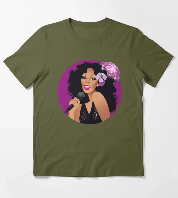 Disco Queen T-Shirt Olive Green