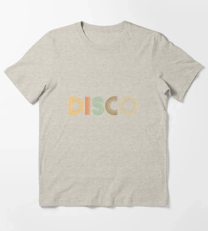 Disco Retro 70s Style T-Shirt Cream