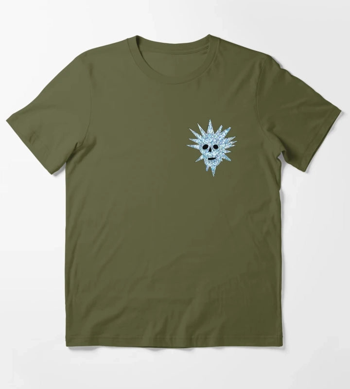 Disco Skull T-Shirt Olive Green