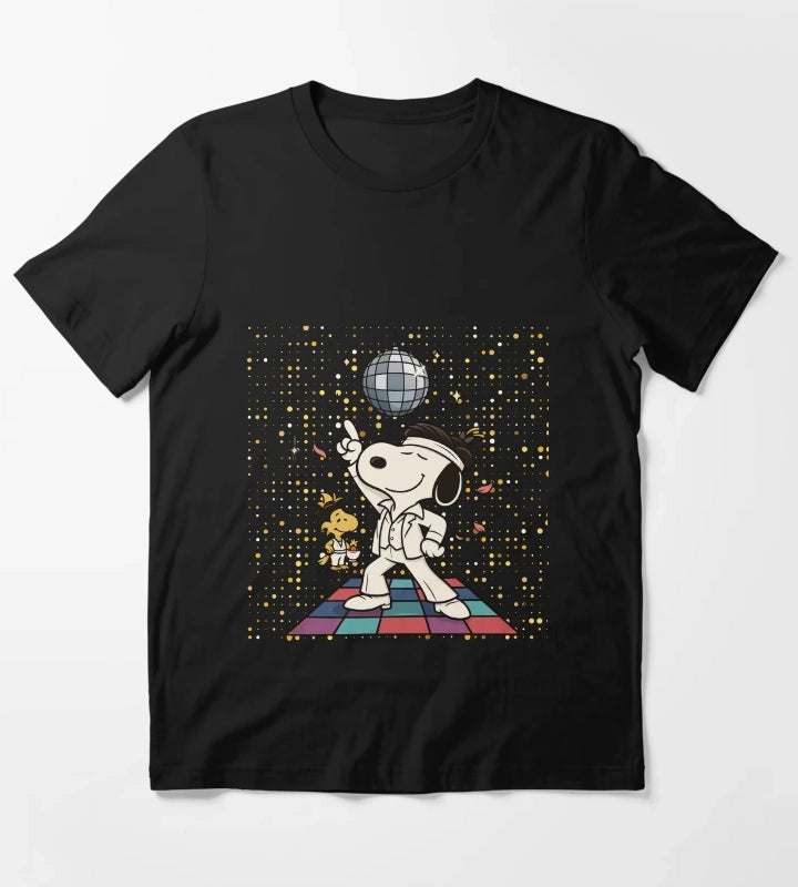 Disco Snoopy 80s Groove Dog Dancing Under Disco Ball T-Shirt