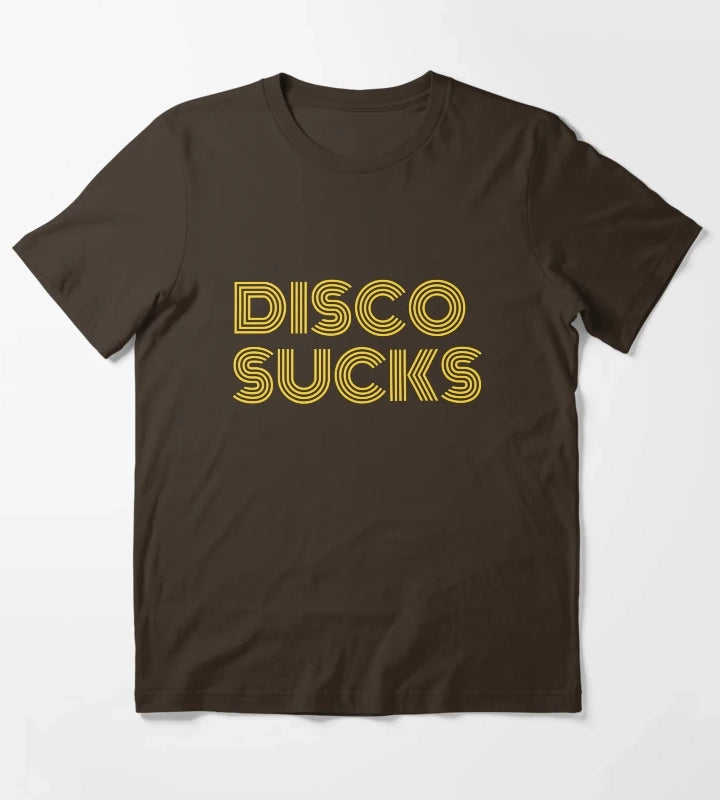 Disco Sucks T-Shirt Brown