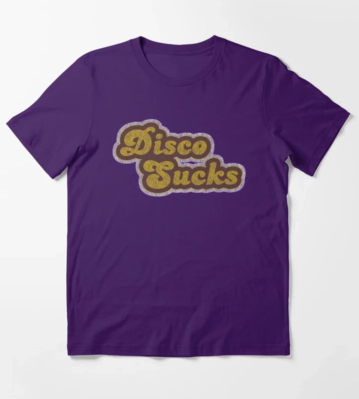 Disco Sucks Vintage Distressed Print Shirt T-Shirt Purple