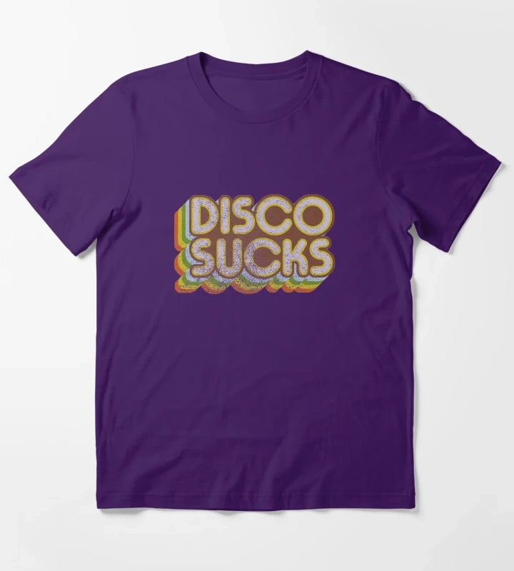 Disco Sucks version 2 faded T-Shirt Purple