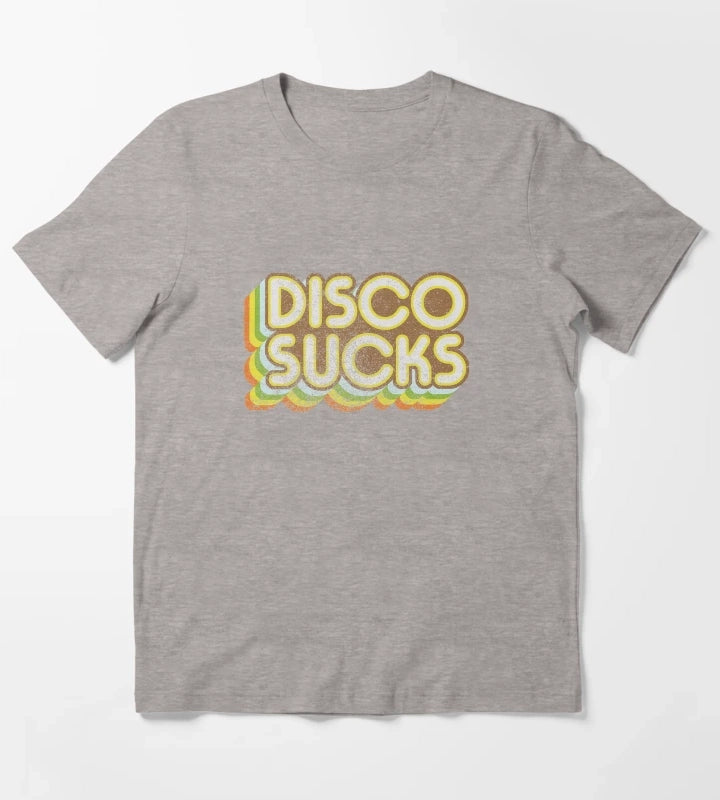 Disco Sucks version 2 faded T-Shirt Heather Grey