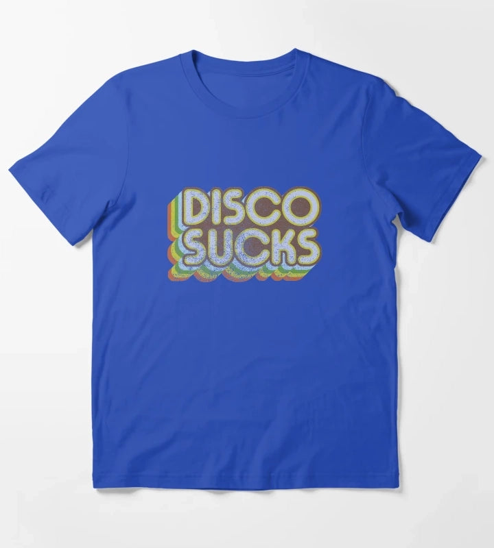 Disco Sucks version 2 faded T-Shirt Blue