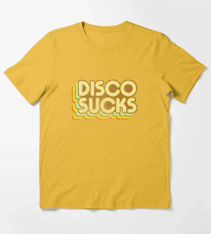 Disco Sucks version 2 faded T-Shirt Yellow