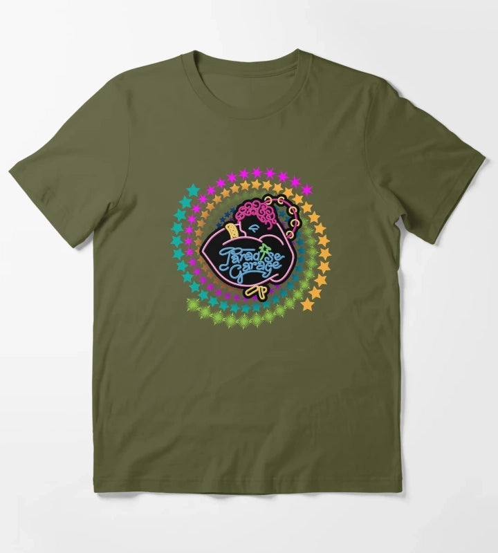 Disco Times Paradise T-Shirt Olive Green