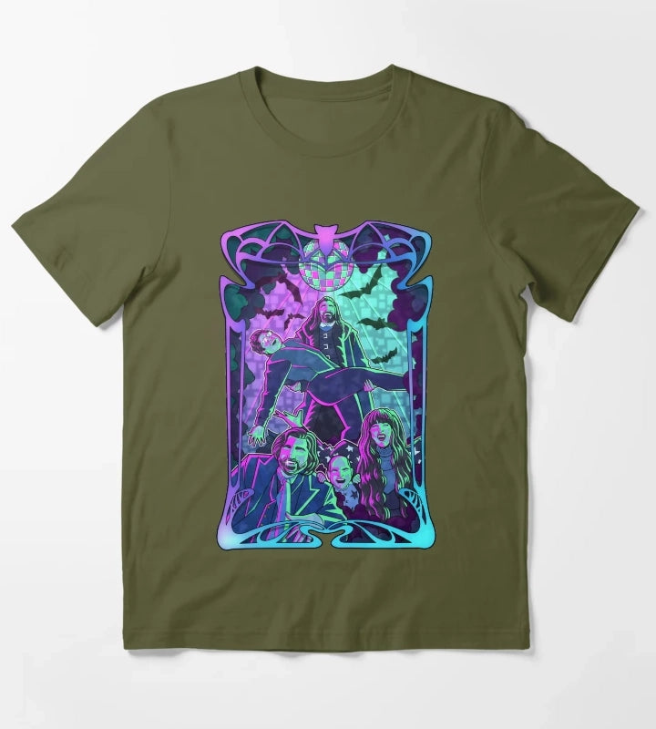 Disco Vampires T-Shirt Olive Green