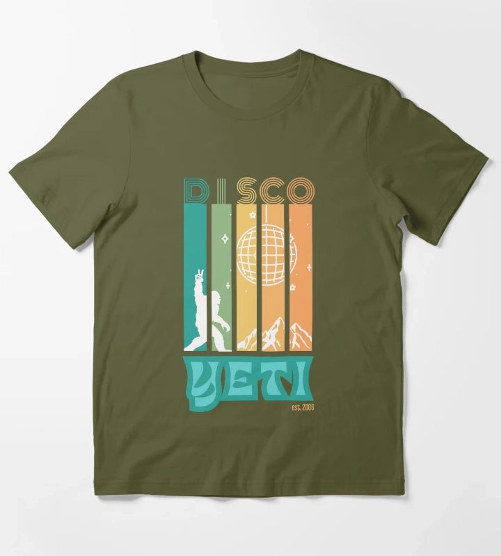 Disco Yeti T-Shirt Olive Green