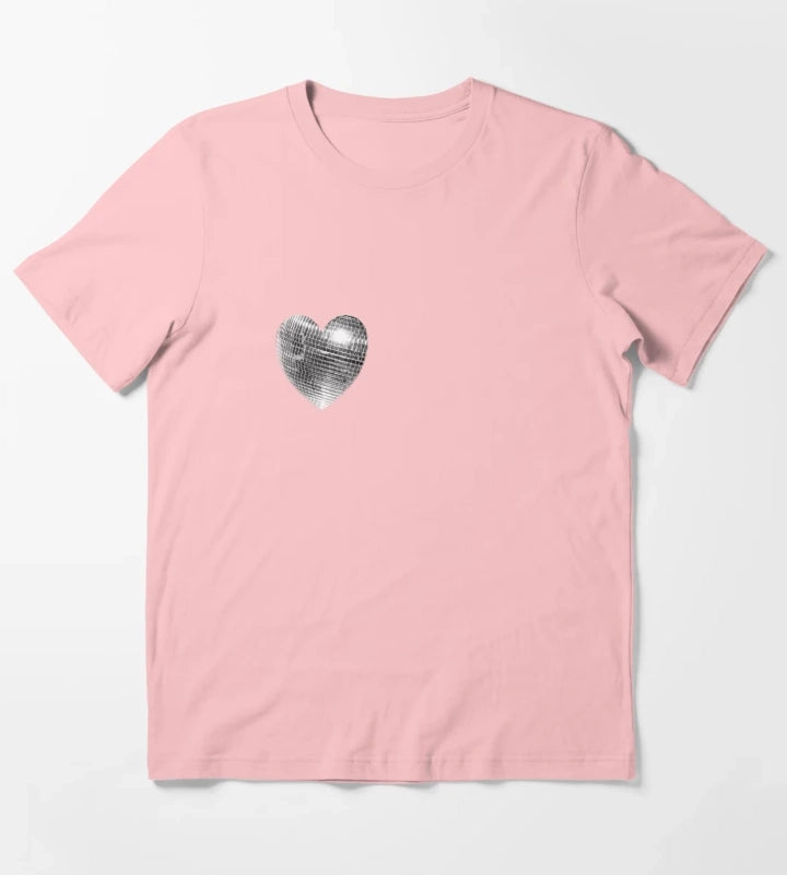 Disco ball heart T-Shirt Dark Grey