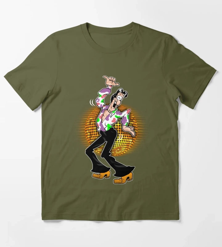 Disco by Don Martin T-Shirt Olive Green