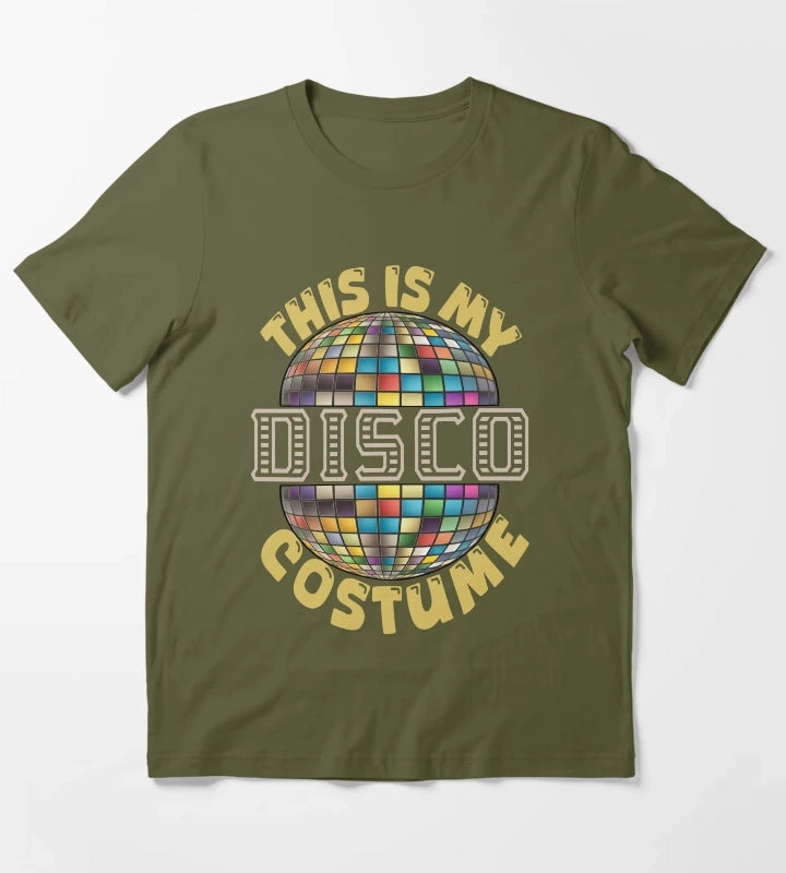 Disco costume funny T-Shirt Olive Green