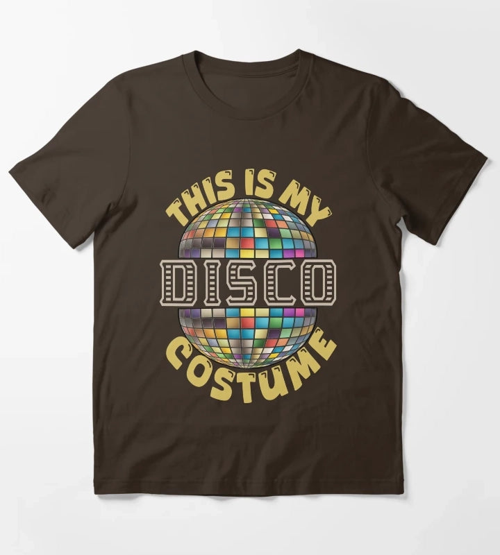 Disco costume funny T-Shirt Brown