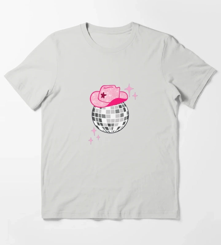Disco cowgirl T-Shirt Light Grey