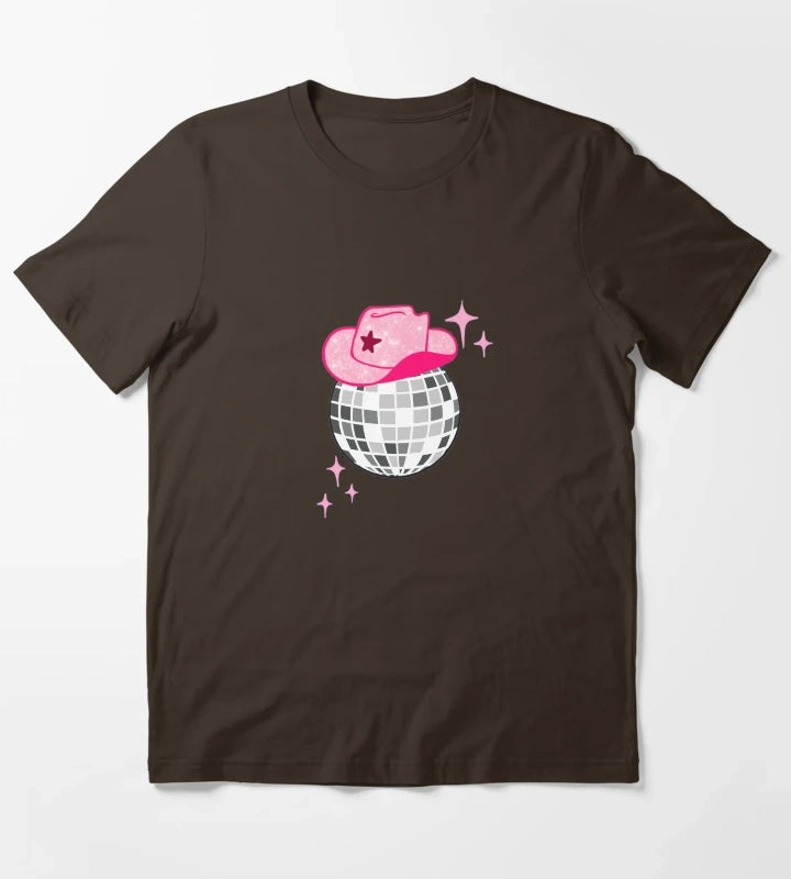 Disco cowgirl T-Shirt Brown