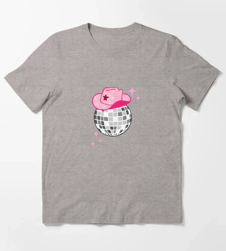 Disco cowgirl T-Shirt Heather Grey