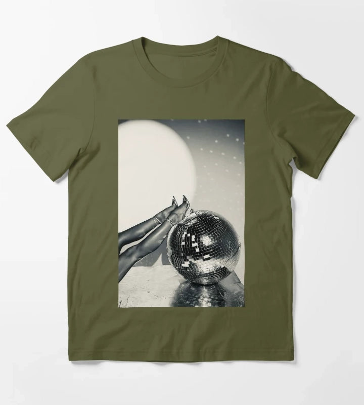 Disco girl T-Shirt Olive Green