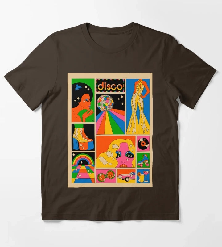 Disco mood T-Shirt Brown
