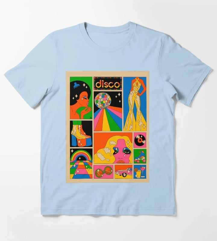 Disco mood T-Shirt Sky Blue