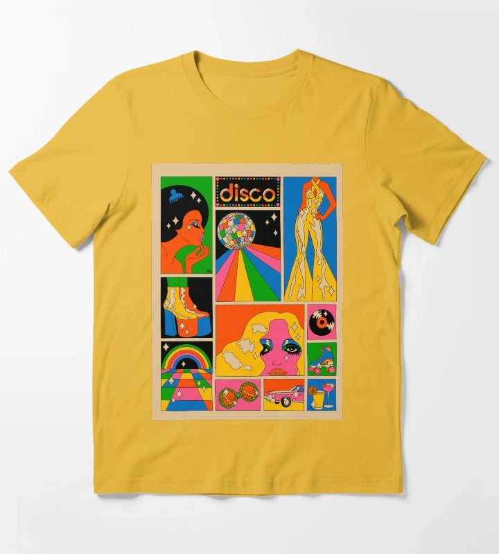 Disco mood T-Shirt Yellow