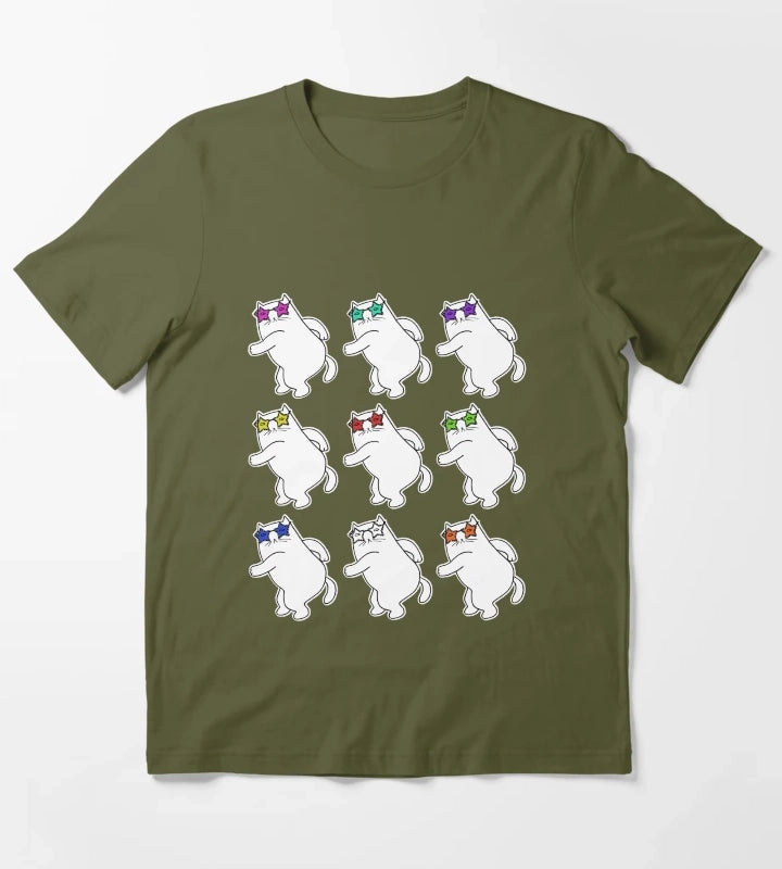 Disco pop art T-Shirt Olive Green