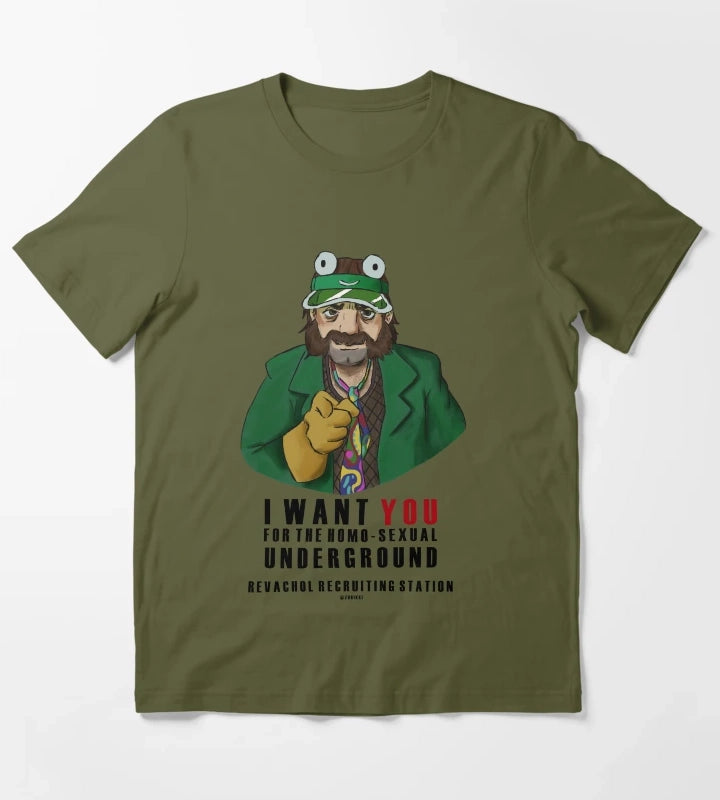 Disco recruitment T-Shirt Olive Green
