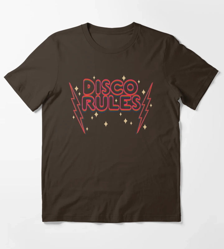 Disco rules T-Shirt Brown