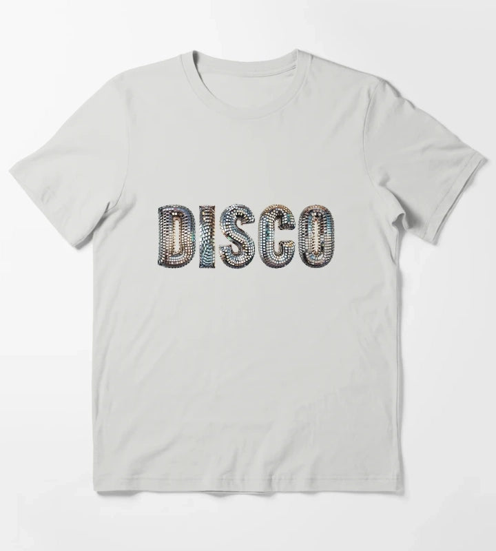 Discoball Disco T-Shirt Light Grey