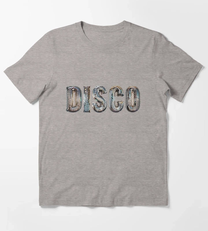 Discoball Disco T-Shirt Heather Grey