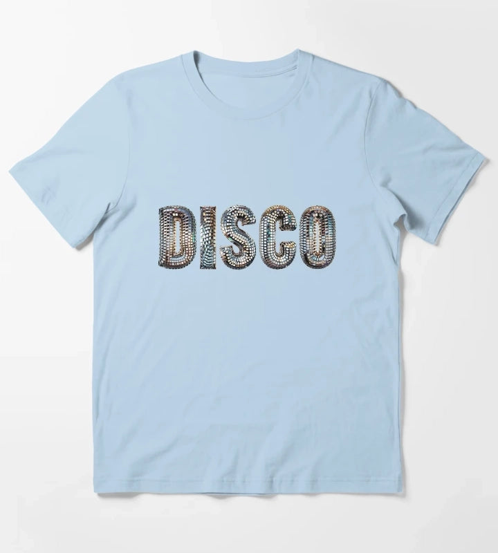 Discoball Disco T-Shirt Sky Blue