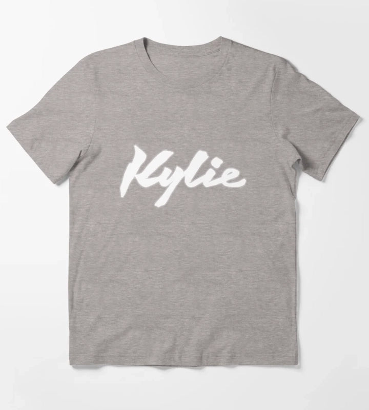 Discoera Kylie Signature White Glow on Black T-Shirt Heather Grey