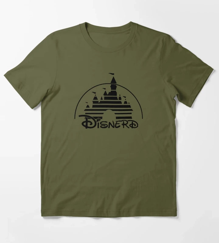 Disnerd Black T-Shirt Olive Green