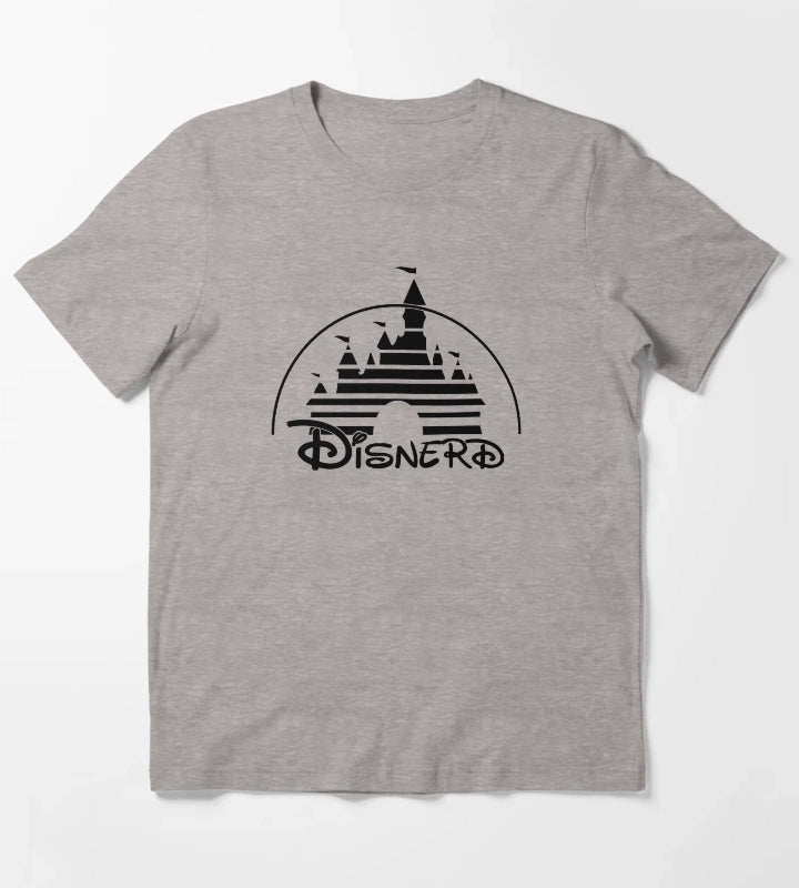 Disnerd Black T-Shirt Heather Grey