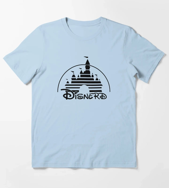 Disnerd Black T-Shirt Sky Blue