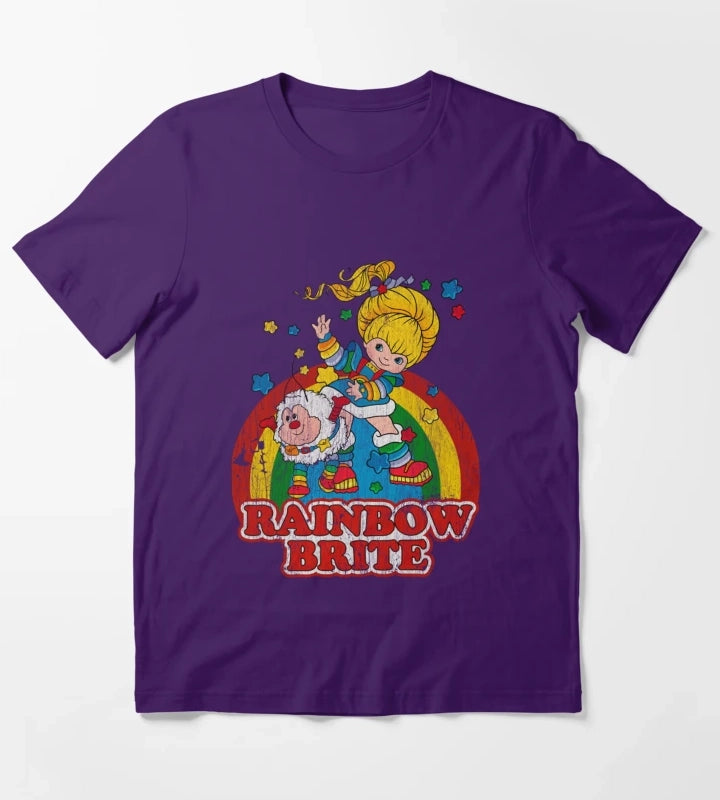 Distressed Rainbow T-Shirt Purple