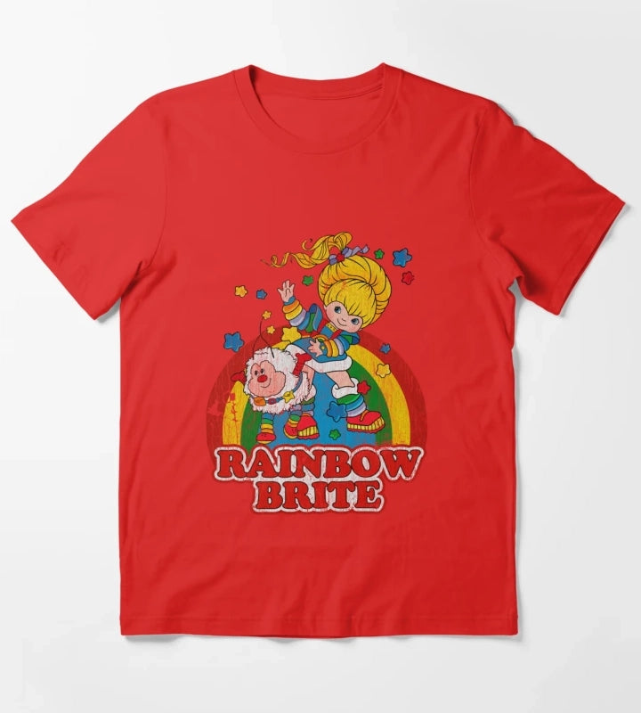 Distressed Rainbow T-Shirt Red