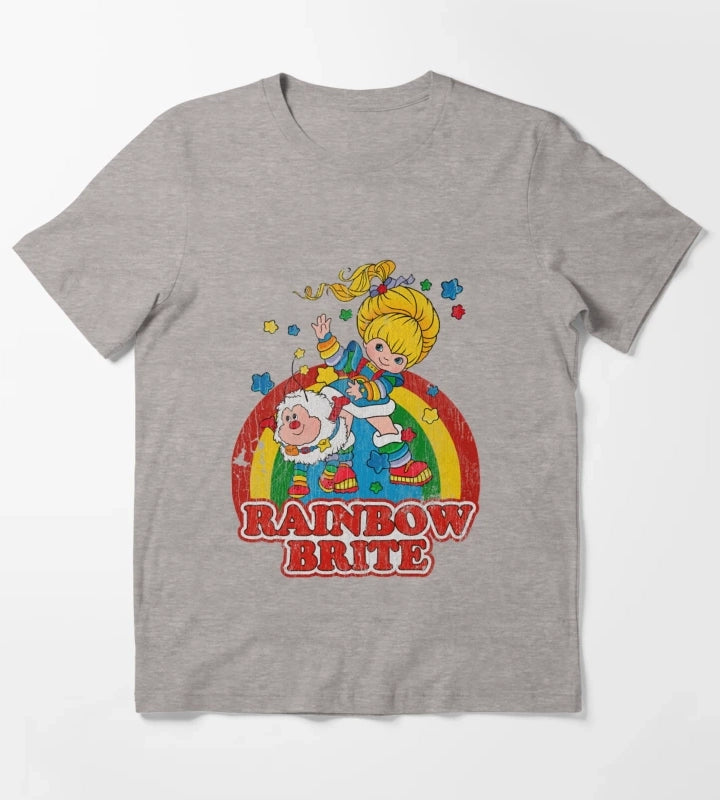 Distressed Rainbow T-Shirt Heather Grey