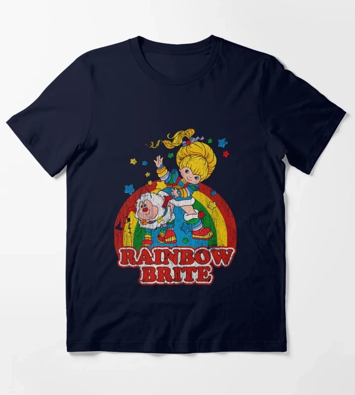 Distressed Rainbow T-Shirt Navy