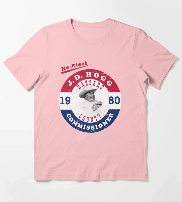 Distressed ReElect Boss Hog in 1980 T-Shirt Dark Grey