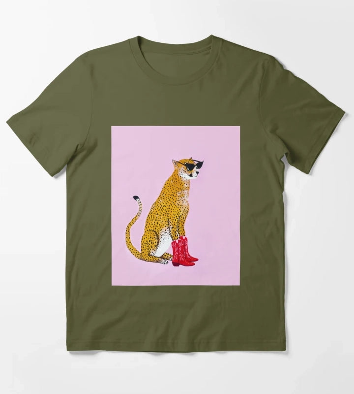 Do you Cheetah T-Shirt Olive Green