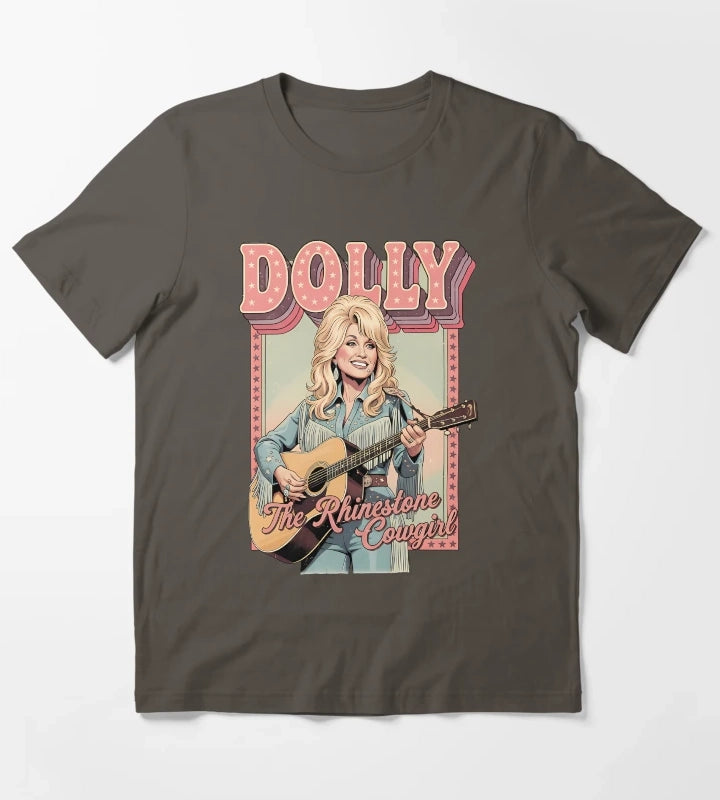 Dolly Parton The Rhinestone Cowgirl Country T-Shirt Dark Grey