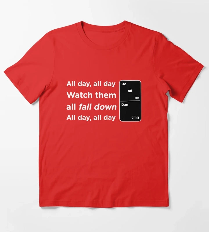Domino Dancing Pet Shop Boys T-Shirt Red