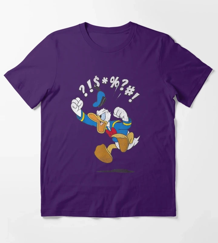 Donald Duck Angry Funny T-Shirt Purple