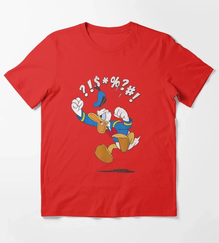 Donald Duck Angry Funny T-Shirt Red