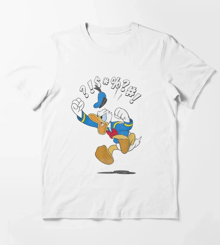 Donald Duck Angry Funny T-Shirt White