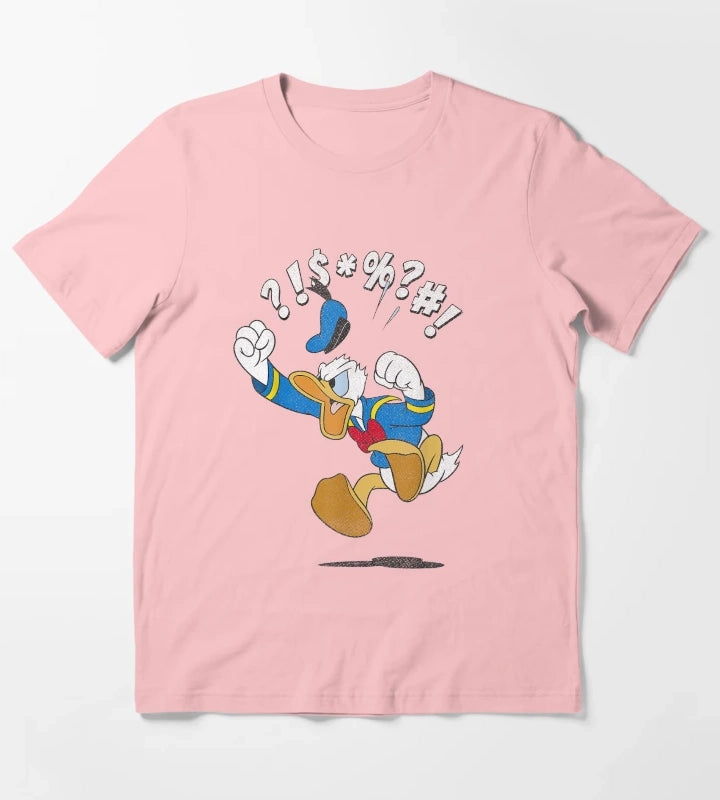 Donald Duck Angry Funny T-Shirt Dark Grey