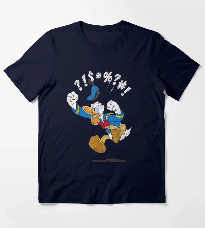 Donald Duck Angry Funny T-Shirt Navy