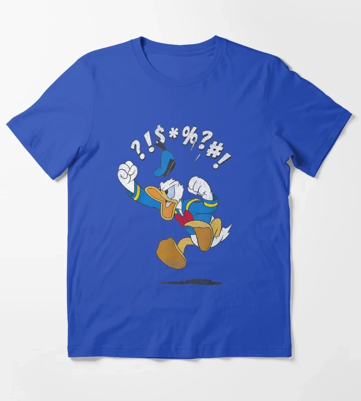 Donald Duck Angry Funny T-Shirt Blue